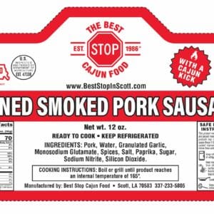 COINED Cut Smoked Pork Sausage Retail Pack Case (16 - 12 oz packs)