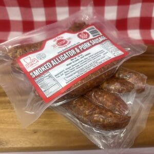 Smoked Alligator & Pork Sausage Retail Pack Case (12 - 16 oz packs)