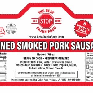 COINED Smoked Pork Sausage Bulk Case (6 - 70 oz packs)