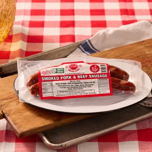 Smoked Pork & Beef Sausage Retail Pack Case (14 - 14 oz packs)